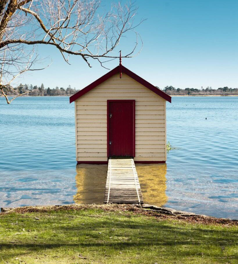 small shed on water idea